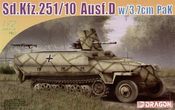 DRA7280 - Militärfahrzeug Sd.Kfz.251/10 Ausf.D mit 3,7cm zum Zusammenbauen und Bemalen - 1