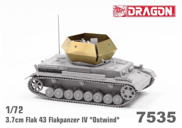 DRA7535 - Flugabwehrpanzer FLAKPANZER IV Ostwind 3,7cm FlaK zum Zusammenbauen und Bemalen - 1