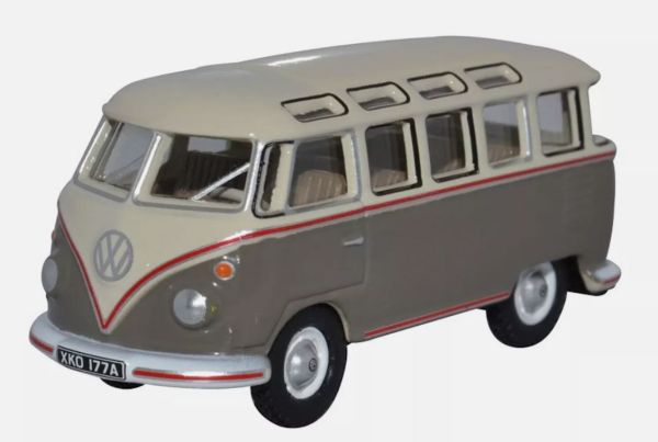 OXF76VWS009 - VOLKSWAGEN Typ 1 Samba Bus Mausgrau und weiß - 1