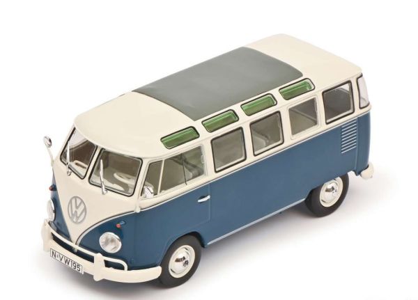 SCH7874 - VOLKSWAGEN Typ 1 Samba Bus Blau und Weiß - 1