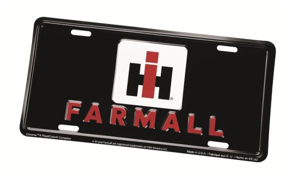 CA7920 - Metallschild IH Farmall schwarz - 30 x 15 cm - 1