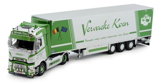 TEK82142 - RENAULT T High 4x2 mit Kühlanhänger 3 Achsen VERVAEKE KOEN. - 1