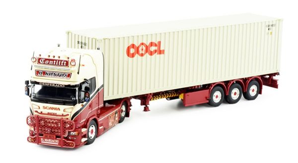 TEK83532 - SCANIA R13 Topline 4x2 mit 3-achsiger Containertür und CONTLIFT-Container. - 1