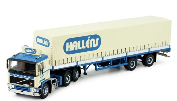 TEK83989 - VOLVO F12 6x2 mit Planenanhänger 2 Achsen HALLENS - 1