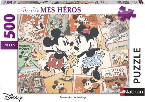 NAT872176 - Puzzle 500 Teile DISNEY Souvenir von Mickey Maus - 1