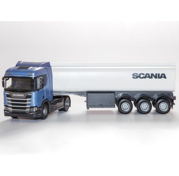 EMEK90600 - SCANIA R450 4x2 metallic blau mit 3-achsigem Tankanhänger - 1