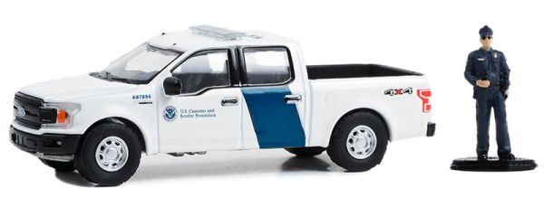 GREEN97150-F - FORD F-150 XLT 2018 Zoll und Grenzschutz der USA aus der Serie THE HOBBY SHOP unter Blisterverpackung. - 1