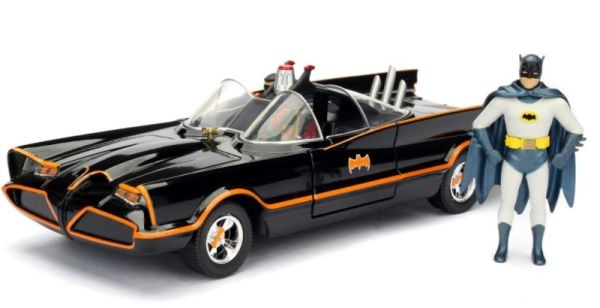 JAD98259 - Klassisches BATMOBIL von 1966 mit BATMAN- und ROBIN-Figur - 1