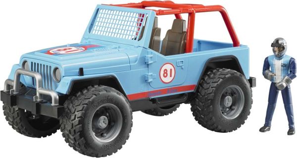 BRU2541 - JEEP Cross Country blau mit Fahrer Maßstab: 1/16 - 1