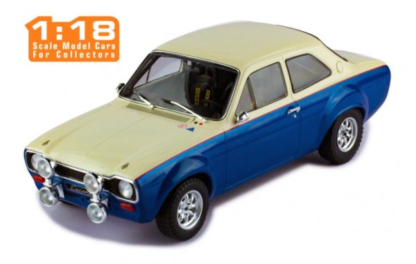 IXO18CMC124.22 - FORD Escort MKI RS1600 1974 Blau und Perlweiß - 1