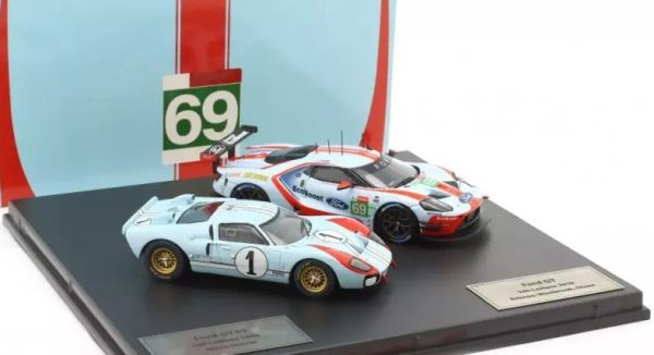 IXO-SP-FGT-43001-SET - FORD GT #69 2019 und FORD GT40 #1 1966 bei den 24 Stunden von Le Mans - 1