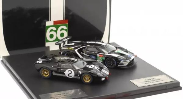 IXO-SP-FGT-43002-SET - FORD GT #66 2019 und FORD GT40 #2 1966 bei den 24 Stunden von Le Mans - 1