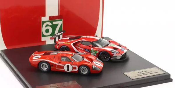 IXO-SP-FGT-43003-SET - FORD GT #67 2019 und FORD GT40 #1 1967 bei den 24 Stunden von Le Mans - 1