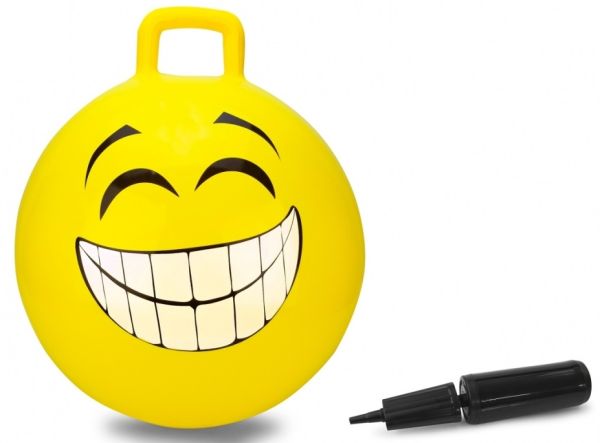 JAM460457 - Gelber Smiley-Ball mit Pumpe - 1