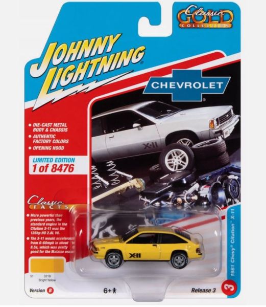 JLCG030B-C - CHEVROLET Citation X-11 1981 Gelb aus der CLASSIC GOLD-Serie in Blisterverpackung - 1