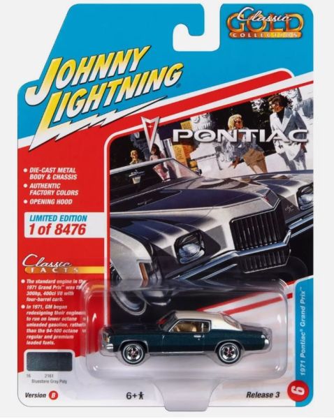 JLCG030B-F - PONTIAC Grand Prix 1971 blau aus der CLASSIC GOLD-Serie in Blisterverpackung - 1