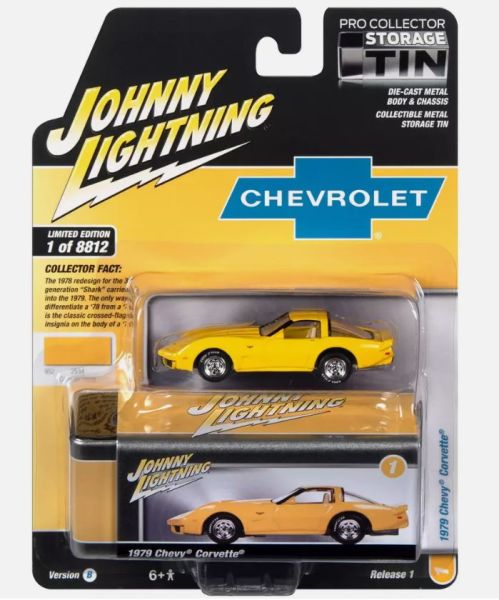 JLCT011-A - CHEVROLET Corvette 1979 gelb aus der Serie COLLECTOR TINS in Blisterverpackung - 1