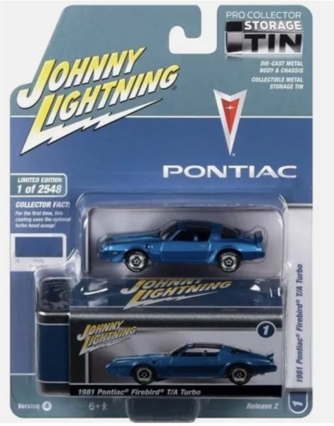 JLCT012-A - PONTIAC Firebird T/A Turbo 1981 Blau aus der COLLECTOR TINS-Serie in Blisterverpackung - 1