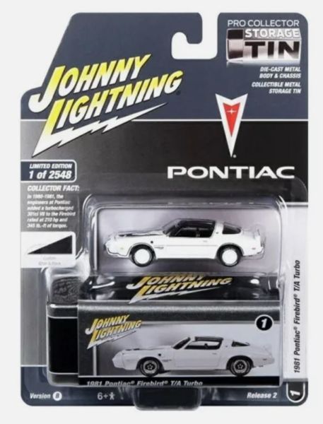 JLCT012-B - PONTIAC Firebird T/A Turbo 1981 Weiß aus der COLLECTOR TINS-Serie in Blisterverpackung - 1