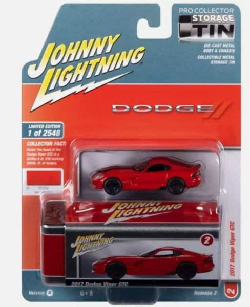 JLCT012-C - DODGE Viper GTC 2017 Rot aus der COLLECTOR TINS-Serie in Blisterverpackung - 1