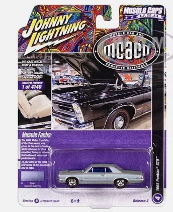 JLMC031B-D - PONTIAC GTO 1965 blau aus der Serie MUSCLE CARS 2022 in Blisterverpackung - 1