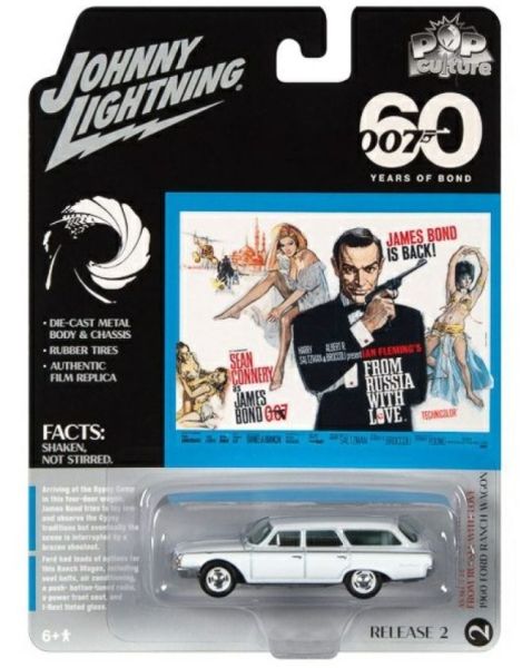 JLPC007-B - FORD Ranch Wagon 1960 weiß - JAMES BOND 007 - aus der Serie POP CULTURE 2022 in Blisterverpackung - 1