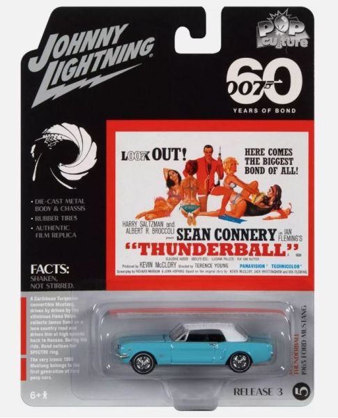 JLPC008-E - FORD Mustang 1965 Blau - JAMES BOND 007 - aus der Serie POP CULTURE 2022 in Blisterverpackung - 1