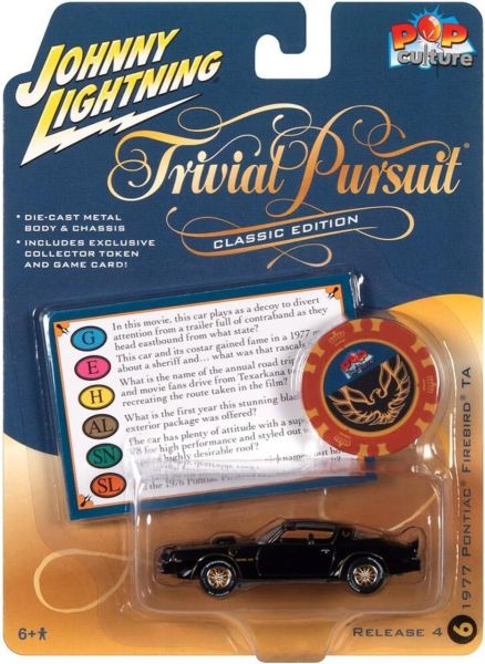 JLPC009-F - PONTIAC Firebird TA 1977 Schwarz - TRIVIAL PURSUIT - aus der Serie POP CULTURE 2022 in Blisterverpackung. - 1