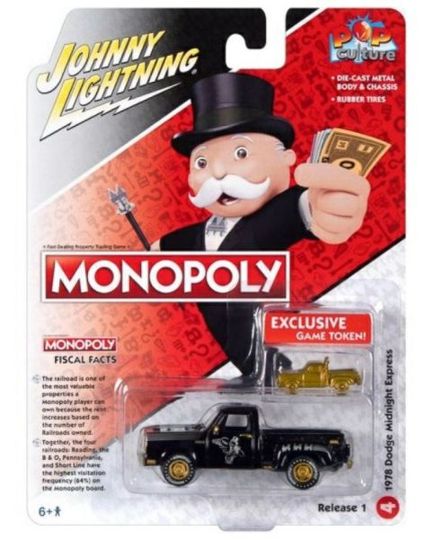 JLPC011-D - DODGE Midnight Express 1978 Schwarz - MONOPOLY - aus der Serie POP CULTURE 2023 in Blisterverpackung - 1