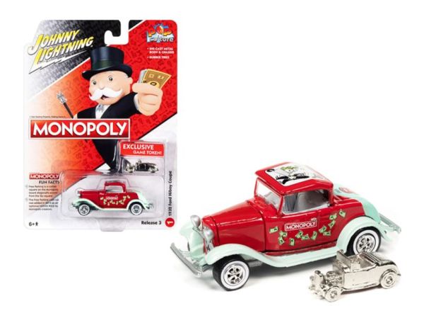 JLSP213 - FORD HI-BOY Coupé 1932 rot - MONOPOLY in Blisterverpackung - 1