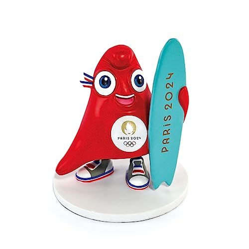 JO2509 - Offizielle Figur der Olympischen Spiele Paris 2024 - mit Surf - 14.5 cm - 1