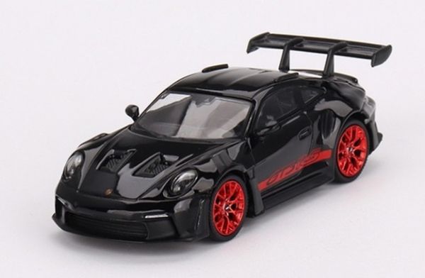 MGT00681-L - PORSCHE 911 (992) GT3 RS Schwarz mit roter Markierung. - 1