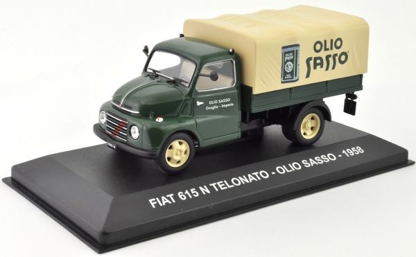 NET0022 - FIAT 615 N Telonato 1958 Verdeckträger italienisches Olivenöl OLIO SASSO - 1