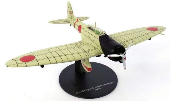 MAGWWIIAP014ZV - Flugzeug mit Sockel - Aichi D3A Type 99 Dive Bomber model 11 - 1