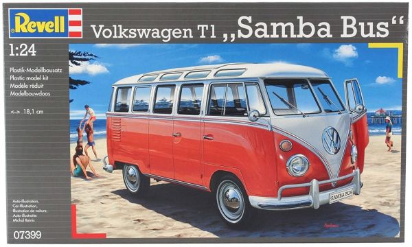 REV07399 - VOLKSWAGEN T1 Samba Bus Modell zum Zusammenbauen und Bemalen - 1