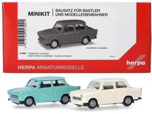 HER013901 - TRABANT 601 Limousine 2 Stück – Im Bausatz