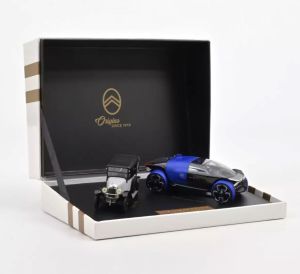 NOREVAMC0191312 - CITROEN Centenaire Set 2019 - A-Type silber mit Concept Car 19_19 blau.