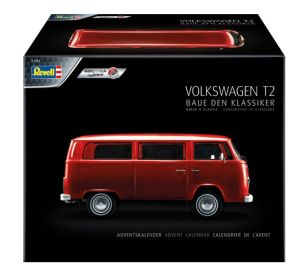 REV01034 - Adventskalender 2021 - VOLKSWAGEN T2 Bus mit Bemalung zum Zusammenbauen