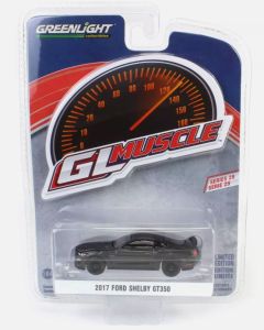 GREEN13360-F - FORD SHELBY GT350 2017 schwarz aus der GL MUSCLE-Serie in Blisterverpackung.