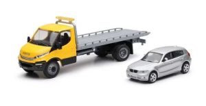 NEW16233B - IVECO Autotransporter LKW mit BMW 1er Serie grau