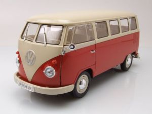 WEL18054ROUGE - VOLKSWAGEN Typ 1 Bus 1963 Rot und Beige