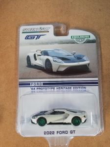 GREEN30344VERT - FORD GT 2022 Heritage Prototype Edition Grüne Felgen in Blisterverpackung