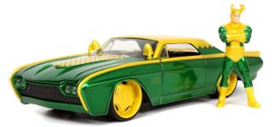 JAD33357 - FORD Thunderbird mit grüner LOKI-Figur 1963 MARVEL