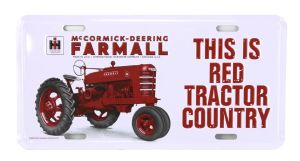 42068 - Metallschild IH Farmall M - This is Red Tractor Country - 30 x 15 cm