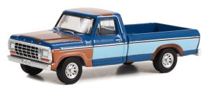 GREEN44980-E - FORD F-250 1978 Blau aus der TV-Serie YELLOWSTONE in Blisterverpackung