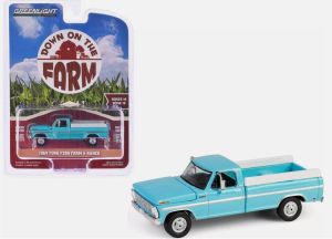 GREEN48100-C - FORD F250 Farm & Ranch 1969 blau aus der Serie DOWN ON THE FARM Serie 10 in Blisterverpackung