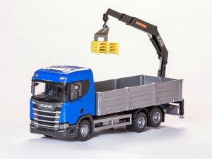 EMEK50604 - SCANIA CR 500 6x4 blau mit HIAB Ladekran hinten