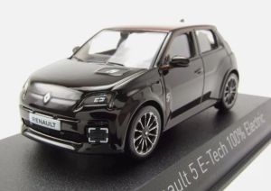 NOREV510554 - RENAULT 5 E-Tech 100% Elektro 2025 Sternschwarz mit rotem Deko.