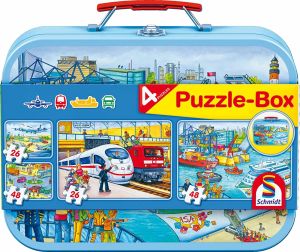 SCM56508 - 4 Puzzles 26 und 48 Teile Transportmittel.