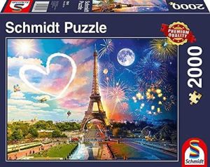 SCM58941 - Puzzle 2000 Teile Paris bei Tag und Nacht